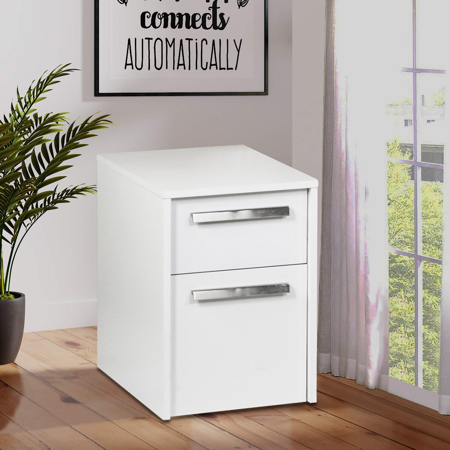 Dahle 2-Drawer Vertical Filing Cabinet Mercer41 Color: White