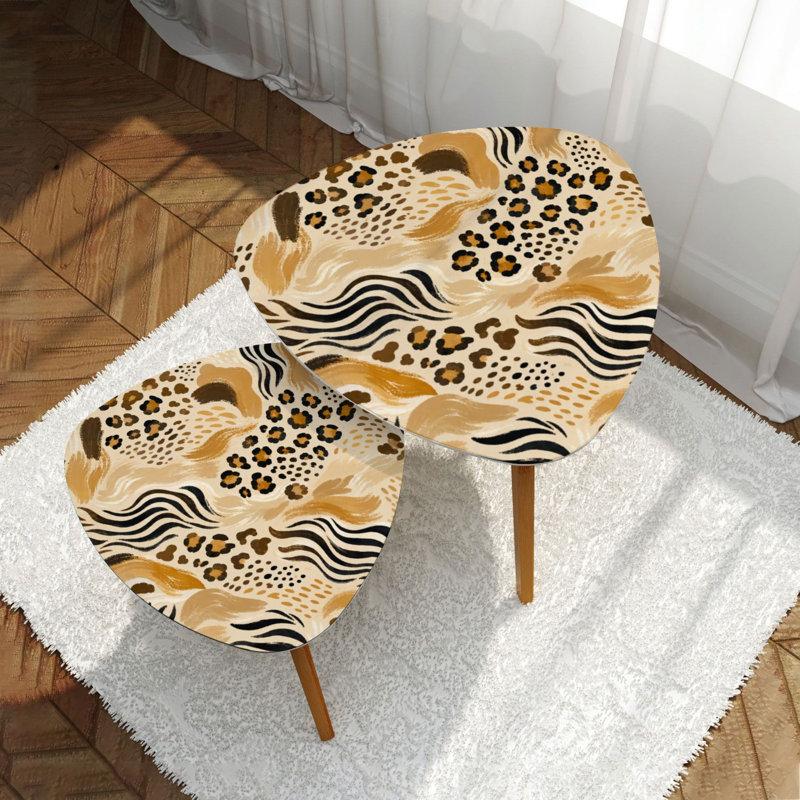 Ensemble de 2 tables basses gigognes Triangle
