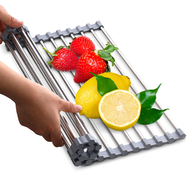 Stainless Steel Foldable Over-the-Sink Dish Rack