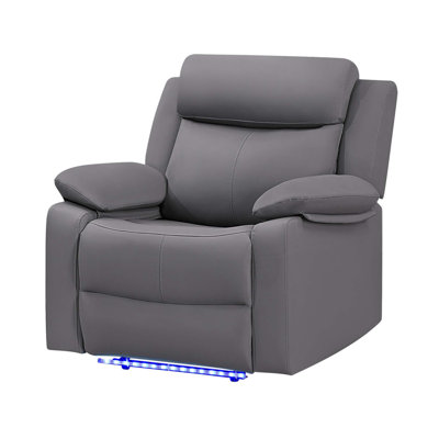 Fauteuil inclinable gris oscillant avec DEL