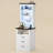 Farmhouse Tall Nightstand With Charger Station And Led Lights, Bedside Table With 3 Drawers And Adjustable Shelves For Bedroom Living Room, Antique White-1256904930