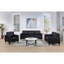 Fauteuil d'appoint noir avec accoudoirs rembourrés-504525893