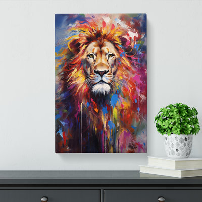 Lion Impressionism Art No.2 - Wrapped Canvas