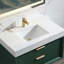 Meuble-lavabo mural simple en bois massif 36 po avec comptoir en pierre et lumière-1877962751