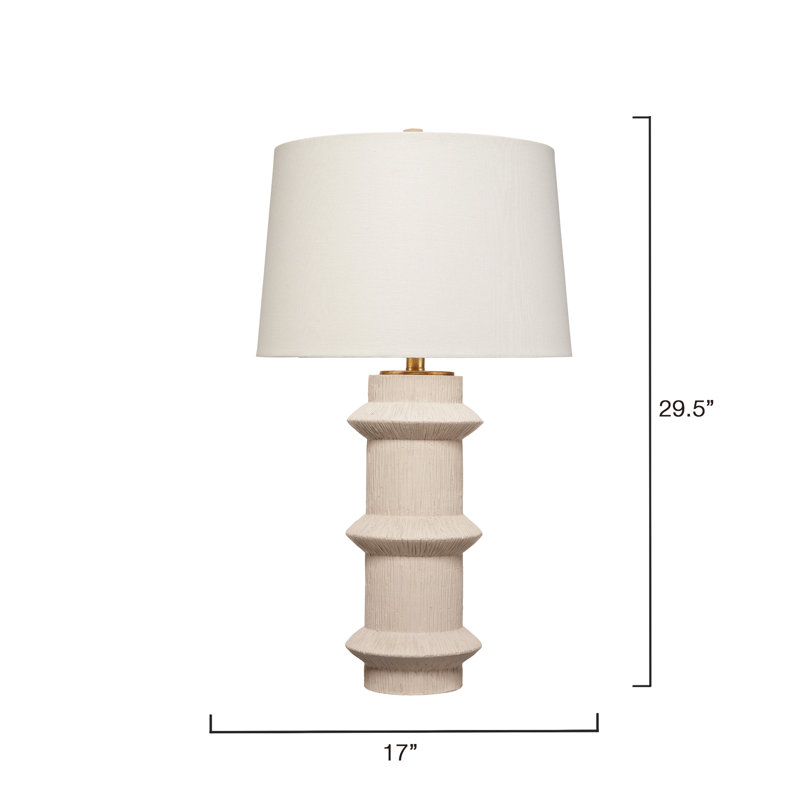 Trousdale Polyresin Table Lamp with Linen Shade