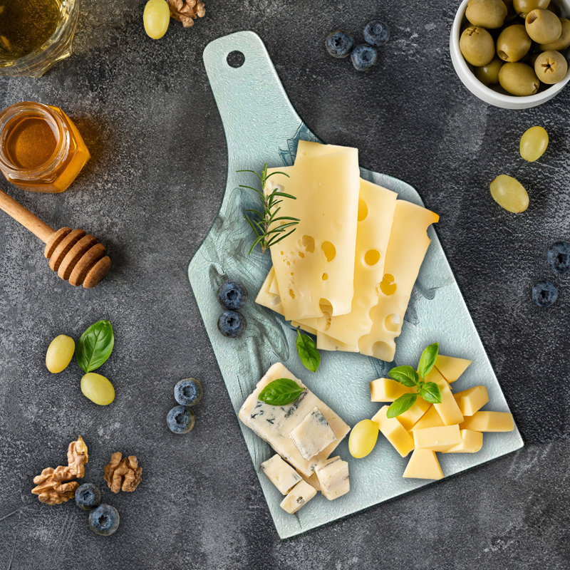 Planche à découper en verre trempé rétro Ambesonne
