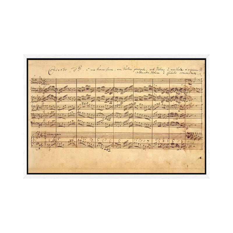 The Brandenburg Concertos, No.5 D-Dur, 1721 by Johan Sebastian Bach - Print on Canvas, 45.72cm H x 66.04cm W x 3.81cm D