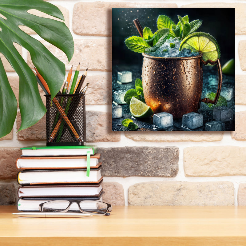 «Moscow Mule» par Rey Klimt, art mural sur toile, H 12 po x l 12 po