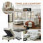 Canapé modulaire de 96,5 pouces avec rangement à trois places et deux repose-pieds en U, beige.-1942305021