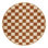 Machine Washable Checkered Brown Area Rug