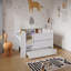 Lit de jour simple multifonctionnel, avec tiroirs et couchette, rangement pour la tête de lit et tables, station de charge USB