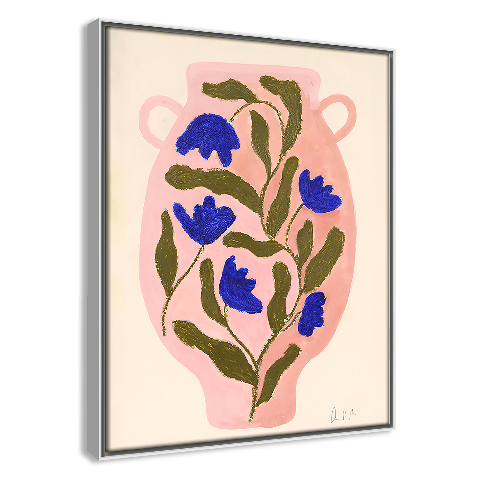 Vase No. 01 Print by Camilla Bergqvist, 15.5" H x 12.5" W, White