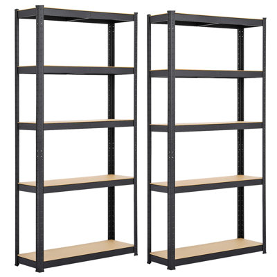  2PCS 5 Tiers Metal Storage Shelf 180 cm Height 