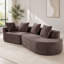 Canapé modulaire incurvé moderne avec méridienne, entièrement assemblé-95189470