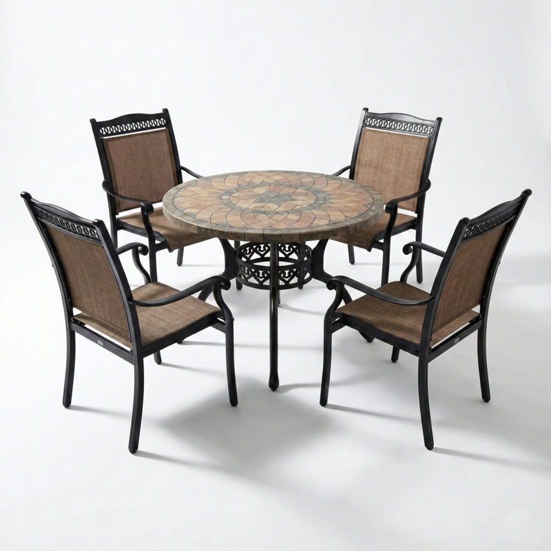 4 - Person Patio Dining Set Table,