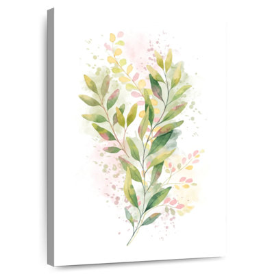 Feuille verte, éclaboussure de branche
