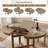 Kanalu Modern Solid Wood Extendable Dining Table