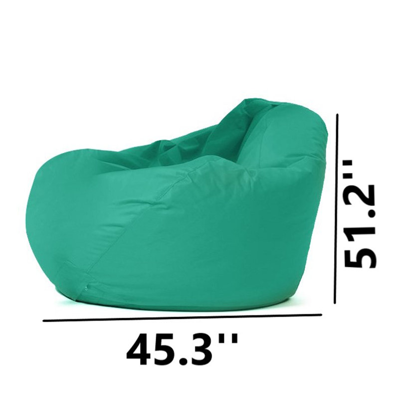 Fauteuil à billes et chaise longue en polyester, Polyester turquoise