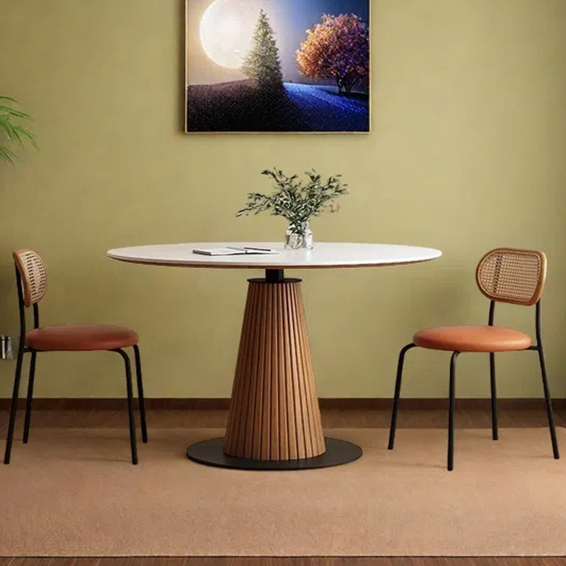 Retro small-sized dining table, 29.53"H x 53.15"L x 53.15"W