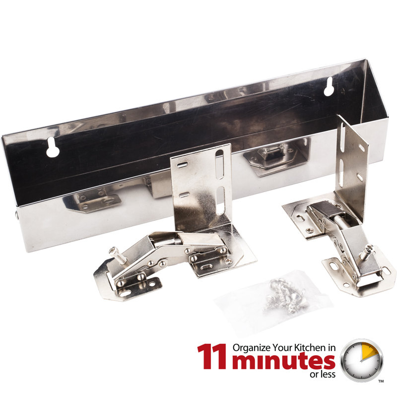 Adjustable Steel Tip Out Tray, 3" H x 11.69" W x 1.56" D
