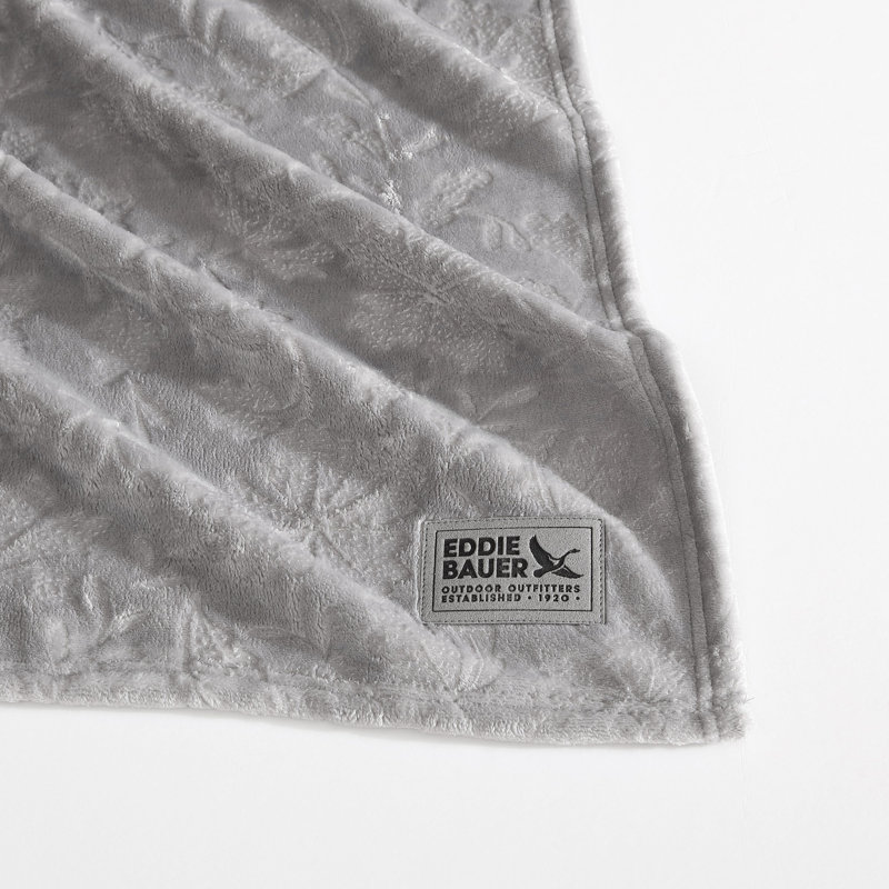 Jeté en peluche Eddie Bauer, Gris