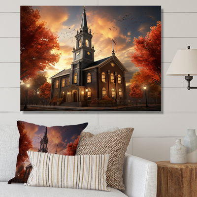 «Charme de la campagne religieuse», art mural Église