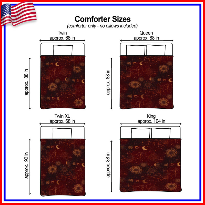 Celestial Moons Stars Comforter, Twin