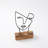 Contemporary Metal Tabletop People Face Sculpture