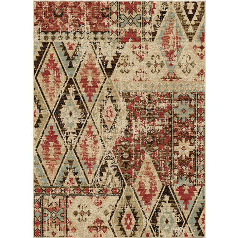 Bahena Southwestern Indoor Rug, Rectangle 5'3" x 7'3"