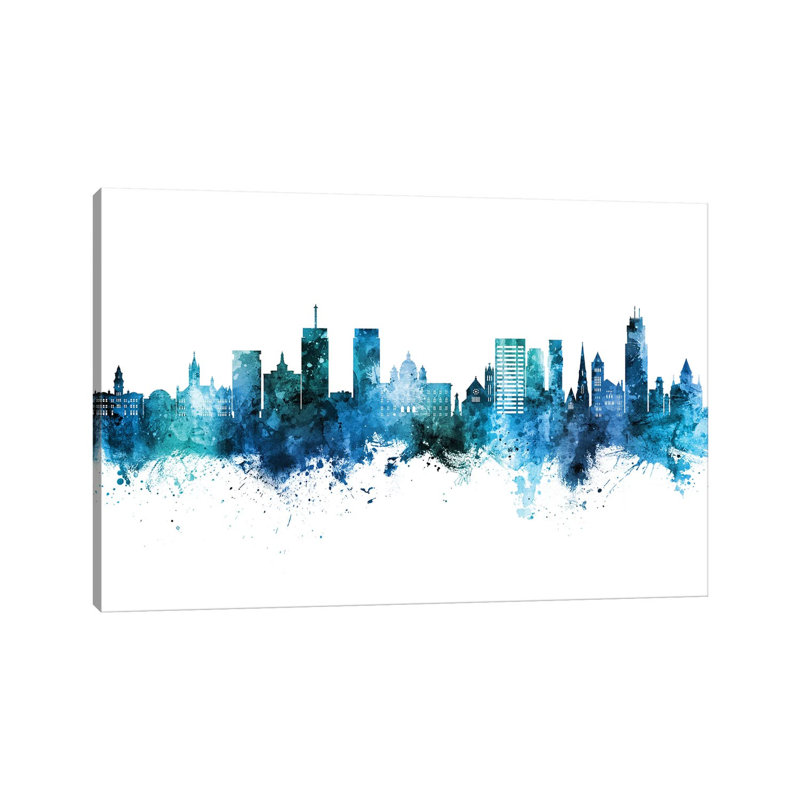 Syracuse New York Skyline by Michael Tompsett - Print on Canvas, Wrapped Canvas, 30.48cm H x 45.72cm W x 1.91cm D