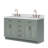 Kate Solid Wood Double Bathroom Vanity with 1.5'' Carrara Marble Top-806459368-812777083