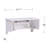 Wall Mount Ledge W/ Vanity Mirror - Transitional Style - White