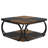 Square Coffee Table, 39.4" Central Cocktail Table with 2-Tier Shelves for Living Room-425664864