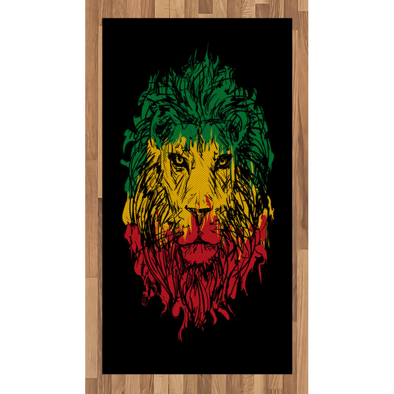 Rasta High Density Long Fiber Poly Threads Decorative Area Rug Carpet, Rectangle 2'7" x 5'
