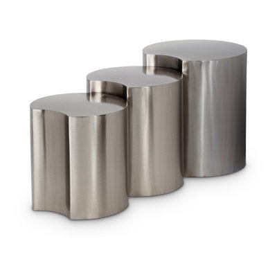 Ismah Iron Top End Table Set