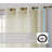Aleksander Faux Linen Semi Sheer Grommet Curtain Pair-1492883104-1492883107