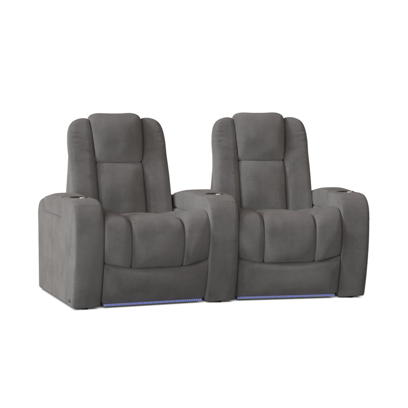 Rangée de sièges de cinéma maison grande hr series (rangée de 2), Ombre Smartsuede