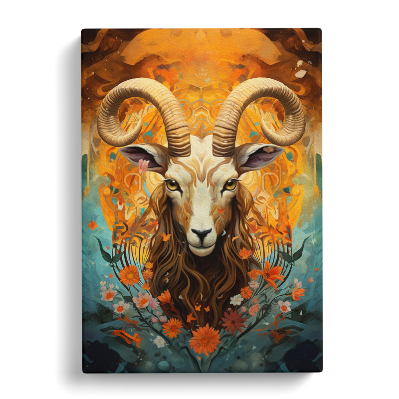 Capricorn Zodiac Modern - No Frame Print, 76cm H x 50cm W x 3cm D