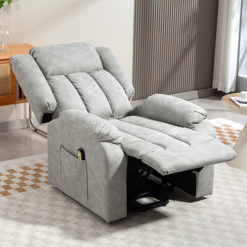 Fauteuil inclinable électrique, fauteuil inclinable avec télécommande, lumière , Gris clair