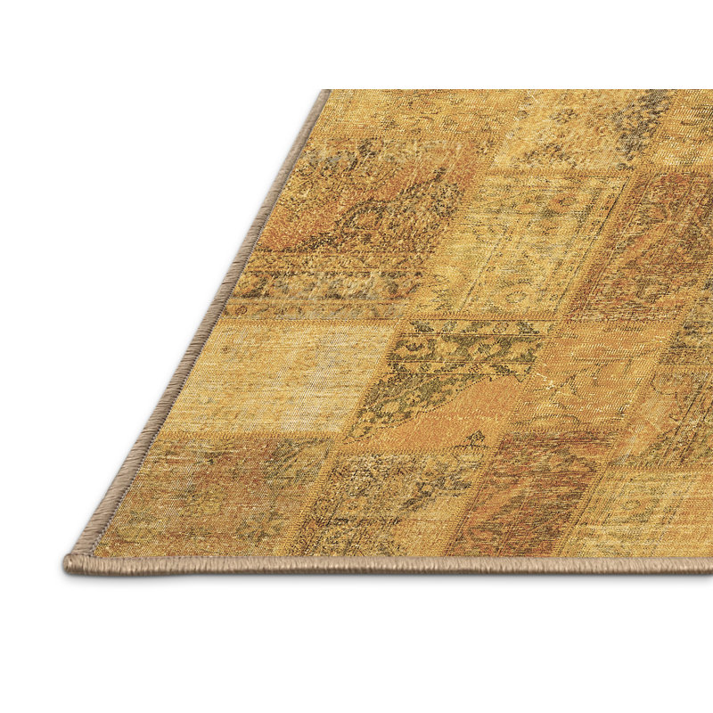 Washable Patchwork Indoor Rug, Rectangle 2' x 3'