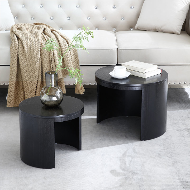 nesting table set of 2, Black