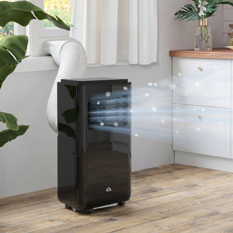 10,000 BTU Portable Air Conditioner for 440 sqft room, Timer, Black