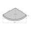 Ensemble de tablettes de coin flottantes en demi-cercle-15375541