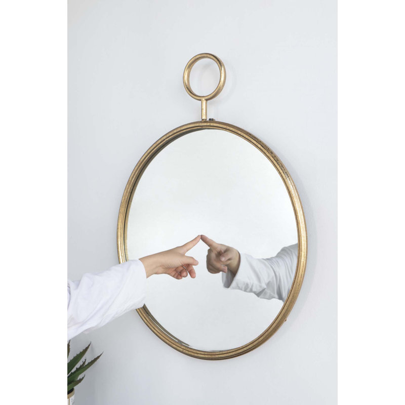 Miroir mural circulaire, miroir décoratif, 32,3 po x 26,4 po