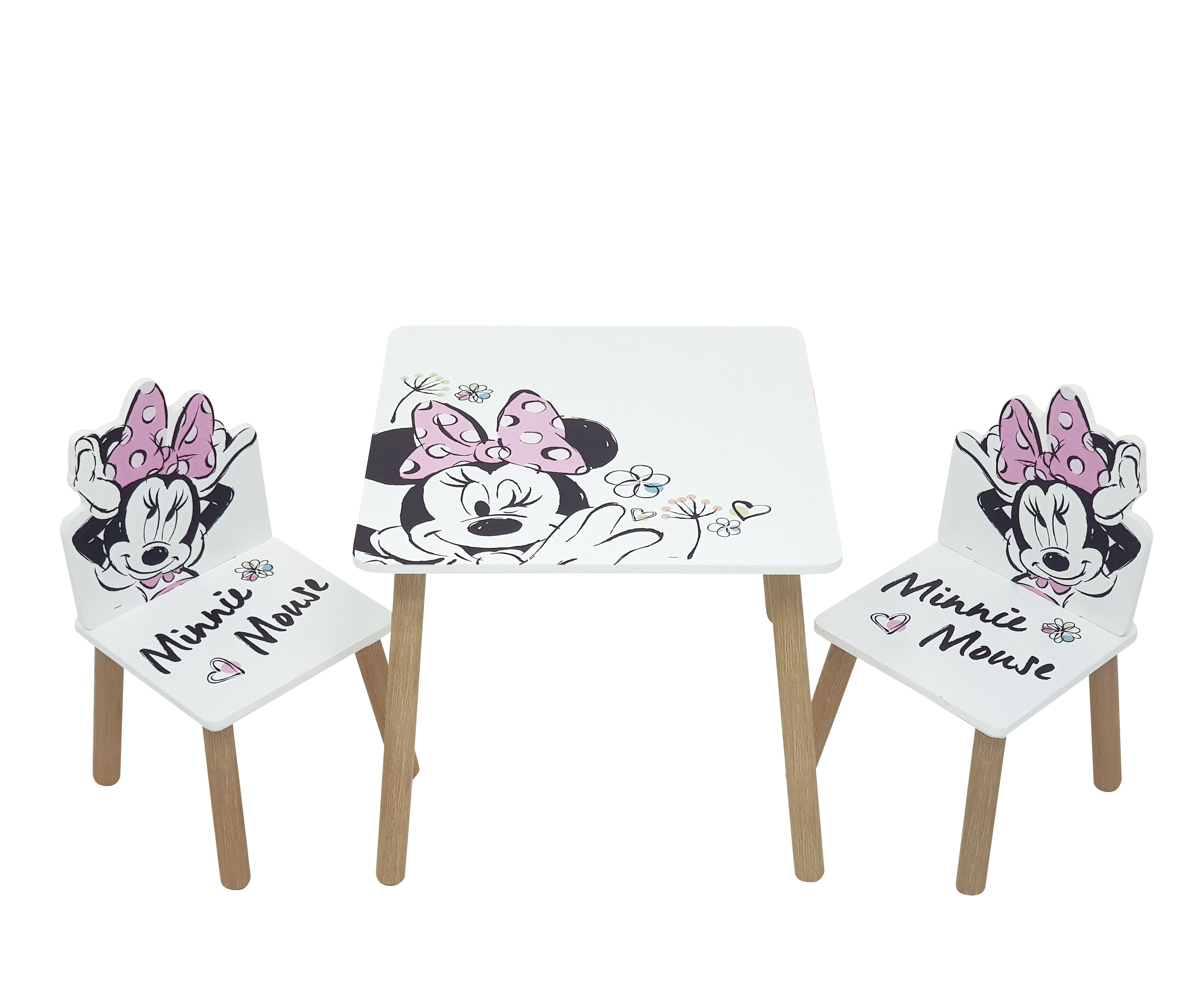 Minnie mouse table and best sale 2 chairs