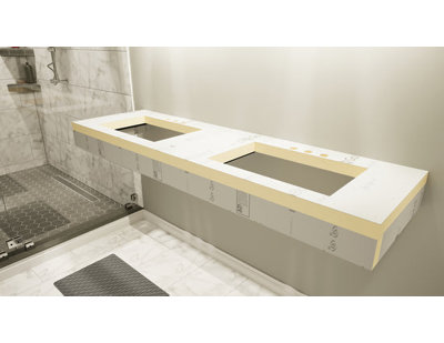 The Original Free Floating Vanity Kit with GoBoard - Original Vanity Bracket 46"