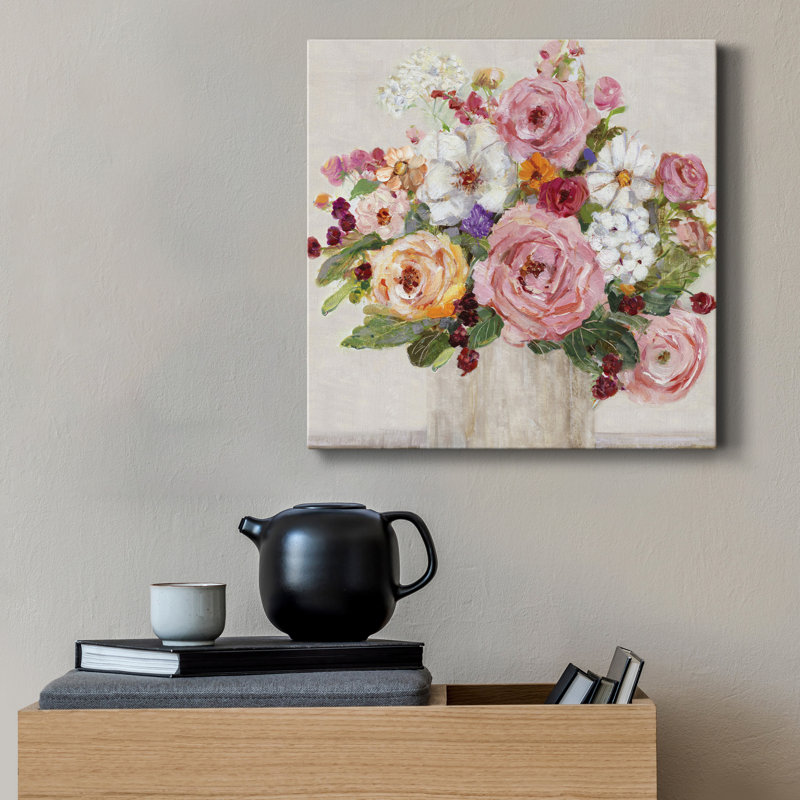 «Becoming Blush II», reproduction d'art sur toile tendue, H 16 po x l 16 po x P 1 po
