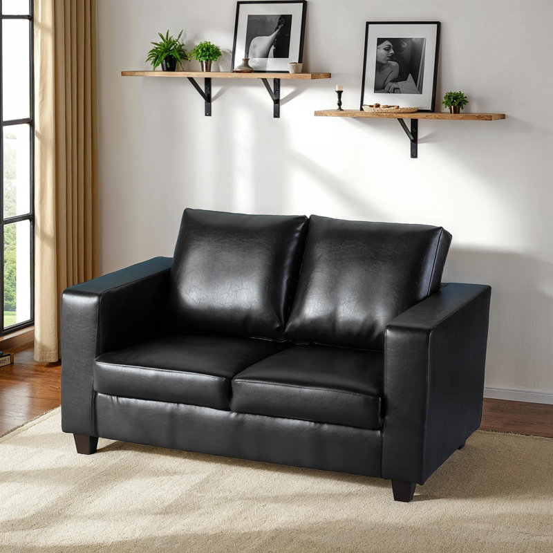 Layden 2 Seater Loveseat, Black