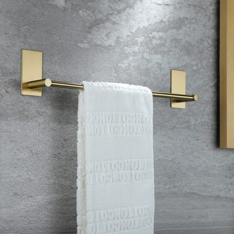 https://assets.wfcdn.com/im/29438699/resize-h755-w755%5Ecompr-r85/2386/238636202/Gold+Towel+Bar+-+Self+Adhesive+Towel+Holder+%2B+2+Packs+Towel+Hooks+Bathroom+Accessories%2C+16-Inch+Towel+Rack+For+Bathroom+Stainless+Steel+Brushed+Brass.jpg