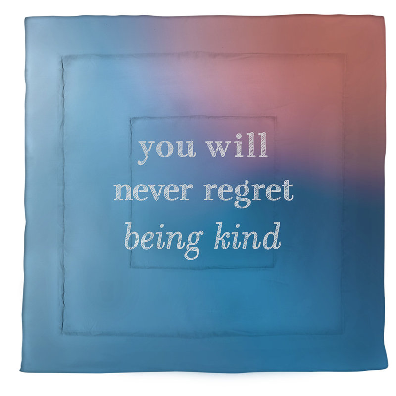Polyester Comforter, King Comforter, Blue/Pink